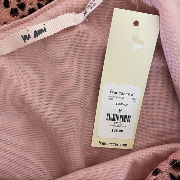 FRANCESCAS Tiered Fayne Leopard Mini Skirt - Picture 7 of 9